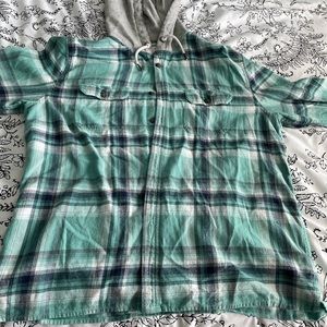 Flannels, dress shirts, and long sleeved tees